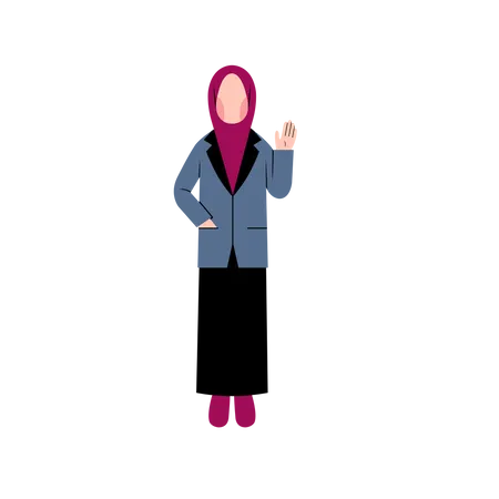 Muslim Businesswoman Illustration