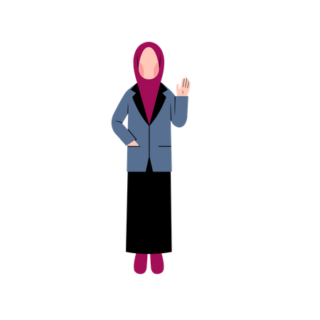 Muslim Businesswoman  Illustration