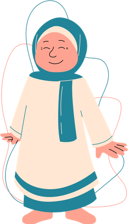 Muslim child  Illustration