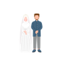 illustration for muslim couple