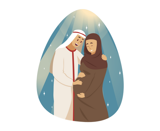 Muslim couple  Illustration