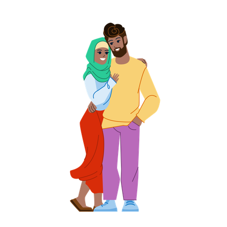 Muslim couple  Illustration