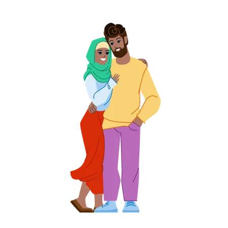 Muslim couple  Illustration