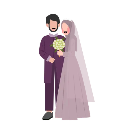 Muslim couple  Illustration