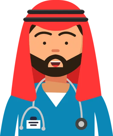 Best Premium Female muslim Doctor Illustration download in PNG & Vector  format