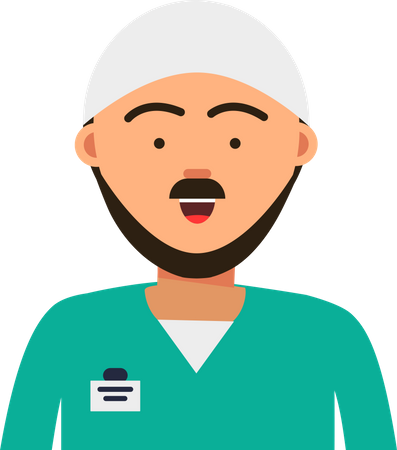 Muslim Doctor  Illustration