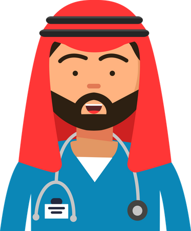 Muslim doctor  Illustration