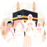 illustrations for ihram clothes