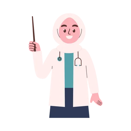 Muslim Female Doctor  Illustration