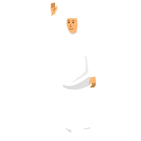 Female Character Of Hajj Pilgrimage Suitable For Infographic Illustration