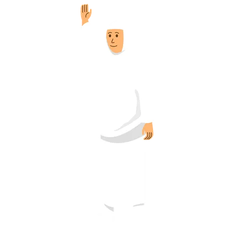 Muslim Female Saying hello  Illustration