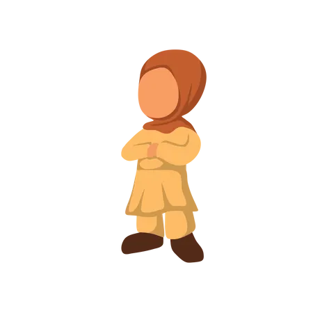 Muslim Girl Illustration