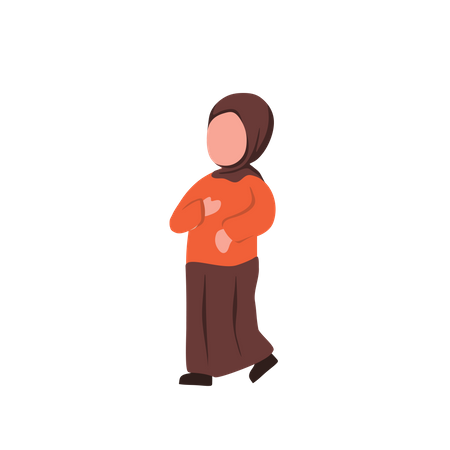 Muslim Girl Illustration