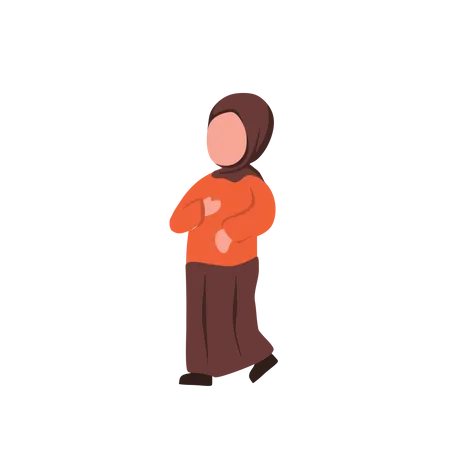 Muslim Girl Illustration