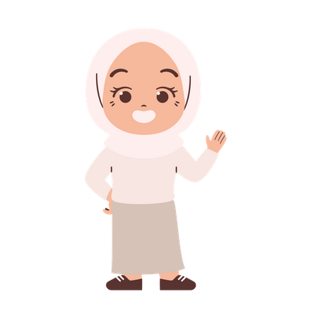 Muslim Girl  Illustration