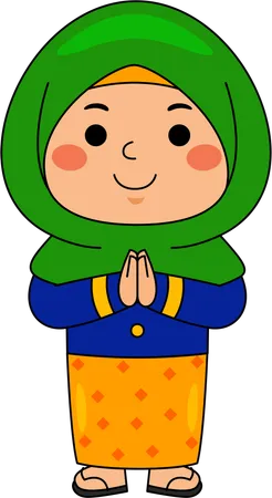 Muslim girl  Illustration