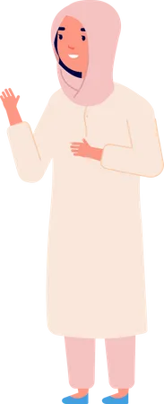 Muslim girl wearing hijab  Illustration