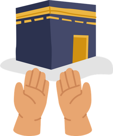 Muslim Kaaba Pilgrimage  일러스트레이션