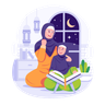 muslim lady illustration