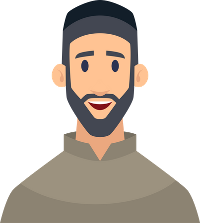 Muslim Man  Illustration