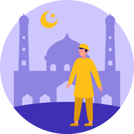 Muslim man  일러스트레이션