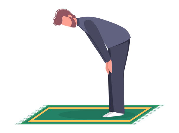 Muslim man praying  Illustration
