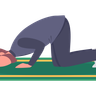 illustration islamic prayer position
