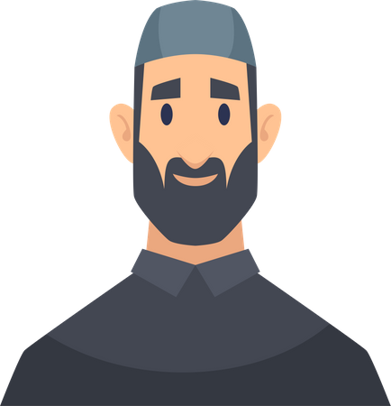 Muslim man with cap Illustration