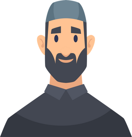 Muslim man with cap  Illustration