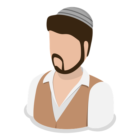 Muslim man with hat  Illustration