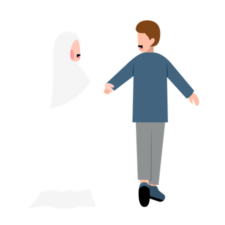 Muslim married Couple  Illustration