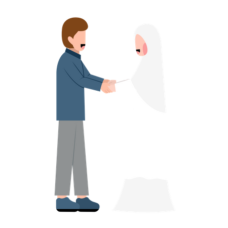 Muslim married Couple  Illustration