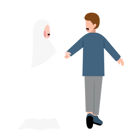 Muslim married Couple  Illustration