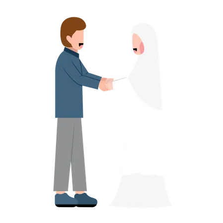 Muslim married Couple  Illustration