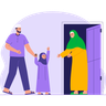 muslim parents illustration