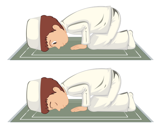 Best Premium Muslim boy praying Illustration download in PNG & Vector ...