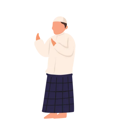 Muslim Prayer Illustration
