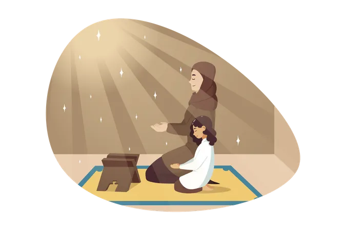 Muslim Prayer  Illustration