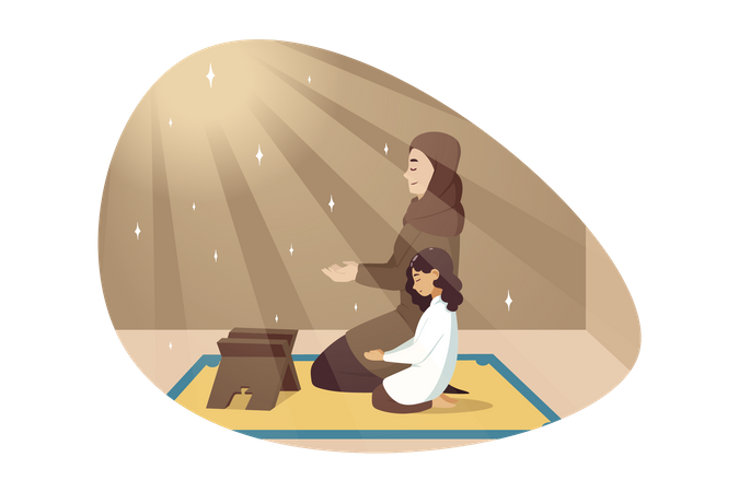 Muslim Prayer  Illustration