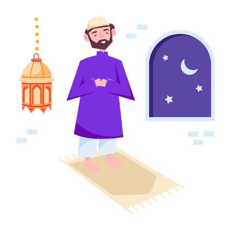 Muslim Praying  Illustration