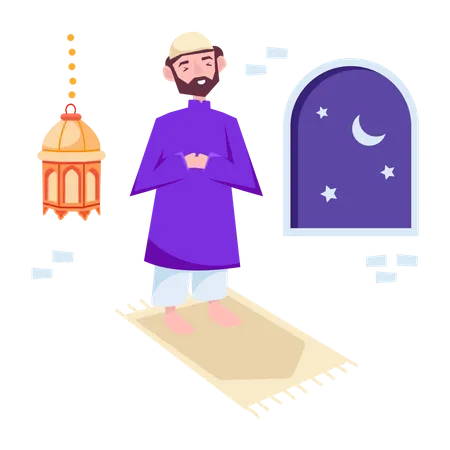 Muslim Praying  Illustration