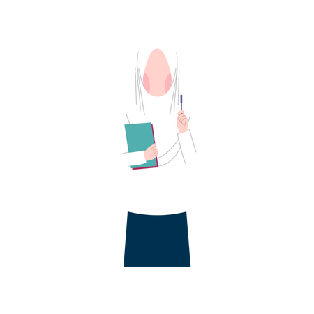 Muslim school girl  Illustration