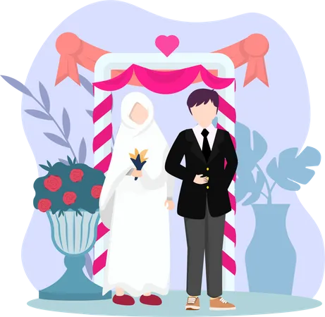 Muslim Wedding  Illustration