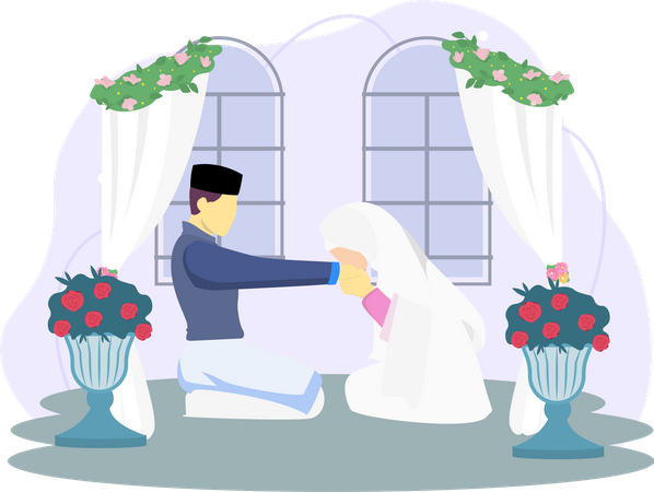 Muslim Wedding  Illustration