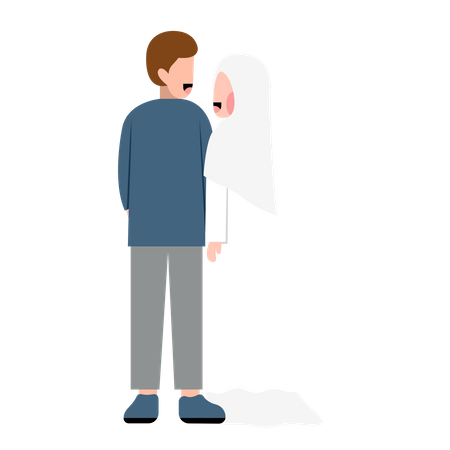 Muslim wedding Couple  Illustration