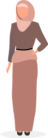 Muslim woman Illustration