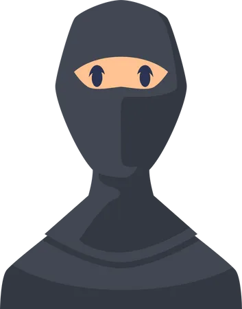 Arabic Faces Avatar Muslim Character Illustration