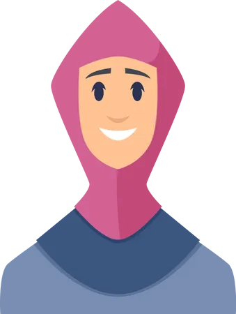 Arabic Faces Avatar Muslim Character Illustration