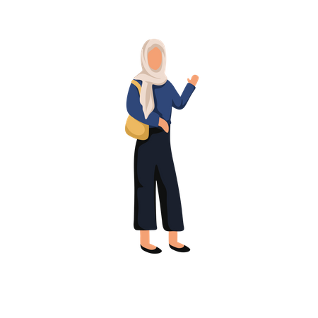 Premium Muslim Woman Illustration pack from People Illustrations