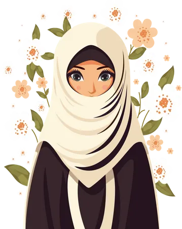 Muslim Woman Illustration